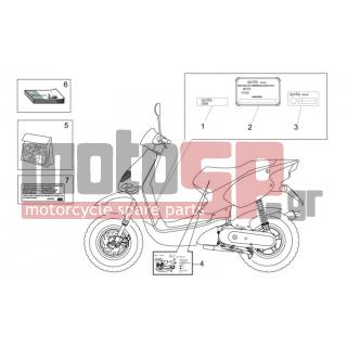 Aprilia - RALLY 50 AIR 2000 - Body Parts - Sticker, booklets and labels - AP8237080 - Πινακίδα κατασκευαστή