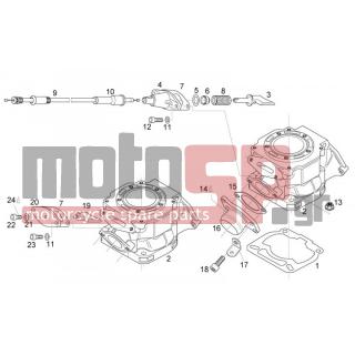 Aprilia - RS 125 2009 - Κινητήρας/Κιβώτιο Ταχυτήτων - Cylinder - exhaust valve - AP0230810 - ΛΑΣΤΙΧΑΚΙ ΒΑΛΒΙΔ