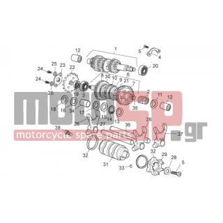 Aprilia - RS 50 2006 - Κινητήρας/Κιβώτιο Ταχυτήτων - Gearbox - 00H02805371 - ΓΡΑΝΑΖΙ ΚΙΝΗΣΗΣ SMT-DERBI SD-X TREM Z=14