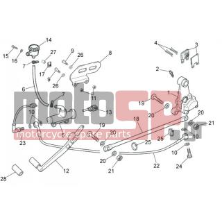 Aprilia - RS 50 2010 - Brakes - Brakes rear - 00H01002821 - Δακτύλιος