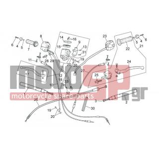 Aprilia - RS 50 2010 - Body Parts - controls - 00G02102923 - Αντίβαρο τιμονιού