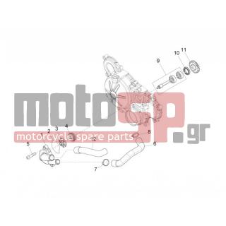 Aprilia - RS4 125 4T 2011 - Κινητήρας/Κιβώτιο Ταχυτήτων - WHATER PUMP - 865655 - Σωληνάκι αντλίας-ψυγείου