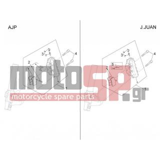 Aprilia - RS4 125 4T 2011 - Brakes - Caliper BRAKE FRONT - B044410 - Kit spinotto e molla