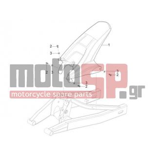 Aprilia - RS4 125 4T 2011 - Body Parts - Rear wing - B043209 - Πίσω φτερό