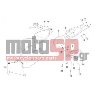 Aprilia - RS4 125 4T 2012 - Body Parts - saddle - B043934 - Μαξιλαράκι καλύμματος σέλας