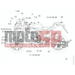 Aprilia - RS4 50 2T 2013 - Body Parts - Adhesive - 2H000149 - Decalco fascia sx fiancata laterale sx
