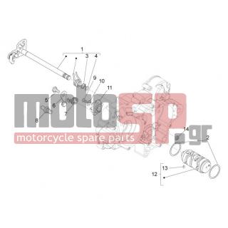 Aprilia - RS4 50 2T 2011 - Engine/Transmission - gearbox / selector / desmodromic - B018064 - Perno selettore marce