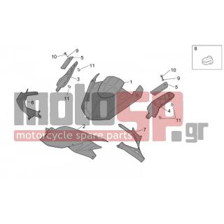 Aprilia - RST 1000 FUTURA 2003 - Body Parts - Coachman. FRONT - Cover - AP8158853 - Καπάκι μάσκας-πίνακα οργάνων