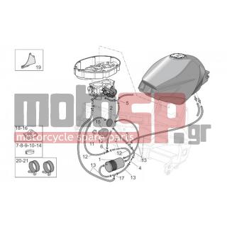 Aprilia - RST 1000 FUTURA 2003 - Engine/Transmission - Circuit recovering gasoline fumes - AP8134650 - Έλασμα στήριξης βαλβίδας