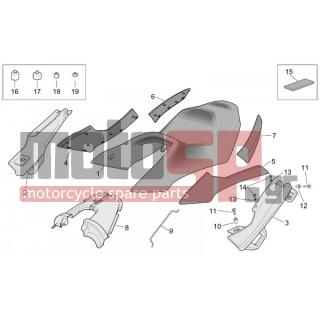 Aprilia - RST 1000 FUTURA 2001 - Body Parts - saddle - AP8117004 - Σφουγγάρι αυτοκόλλητο 15x8