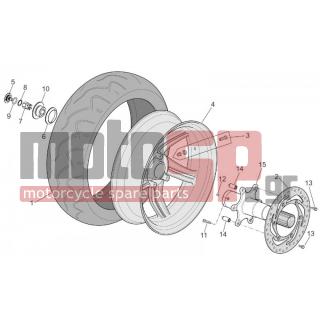Aprilia - RST 1000 FUTURA 2003 - Πλαίσιο - Wheel back I - AP8108821 - Πίσω τροχός γυμνός
