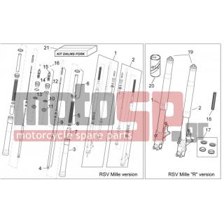 Aprilia - RSV 1000 2000 - Suspension - Fork front I - AP8123831 - Ελατήριο