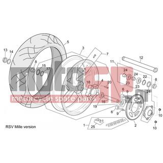 Aprilia - RSV 1000 2000 - Frame - Wheel behind edition RSV Mille - AP8125731 - Εύκαμπτος δακτύλιος σύμπλεξης