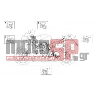 Aprilia - RSV 1000 2001 - Body Parts - Sticker-SET FRONT department / mask. - AP8167938 - 1