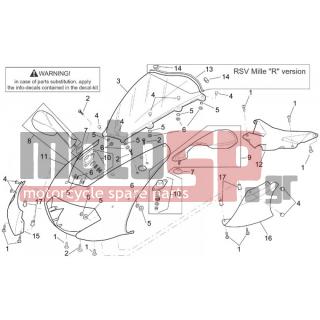 Aprilia - RSV 1000 2001 - Body Parts - Screw TBEI flanged M6x16 - AP8158687 - 1