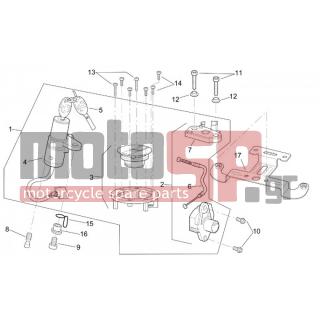 Aprilia - RSV 1000 2001 - Body Parts - TE screw with washer - AP8221129 - ΔΑΚΤΥΛΙΔΙ SHIVER 750
