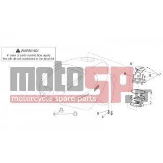 Aprilia - RSV 1000 2001 - Body Parts - Gasket petrol tank - AP8150453 - ΒΙΔΑ m5x30