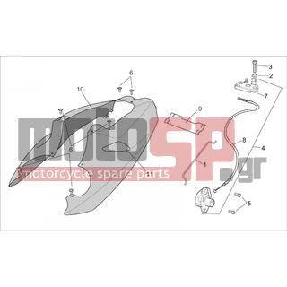 Aprilia - RSV 1000 2003 - Body Parts - Coachman. BACK - Tail - AP8168905 - Καπάκι ουράς μαύρ.