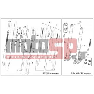 Aprilia - RSV 1000 2003 - Suspension - Fork front I - AP8123821 - Ασφάλεια