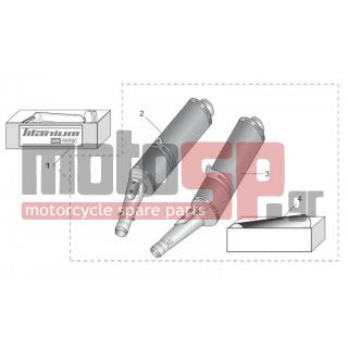 Aprilia - RSV 1000 2008 - Body Parts - Acc. - Convert III - AP8795039 - Σετ εξατμίσεων Slip-On