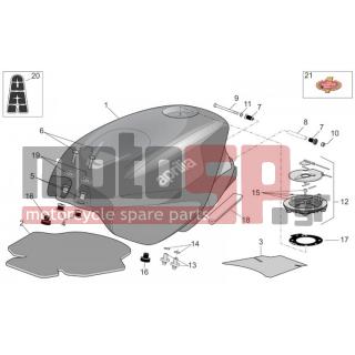 Aprilia - RSV 1000 2005 - Body Parts - petrol tank - 853436 - Αυτοκόλλητο προστατευτικού ρεζερβουάρ