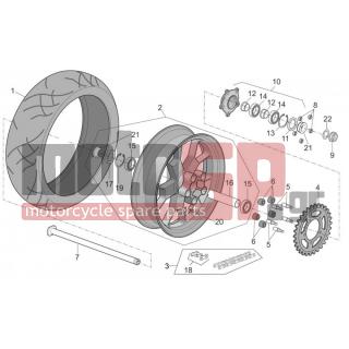 Aprilia - RSV 1000 2004 - Frame - Rear wheel Factory - Dream I - AP8109285 - Λάστιχο πίσω 190/50 ZR 17