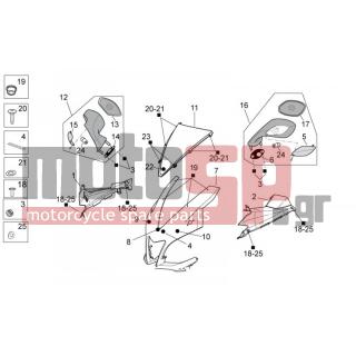 Aprilia - RSV 1000 4V R 2010 - Body Parts - Bodywork FRONT I - 896174 - ΒΙΔΑ M5X12