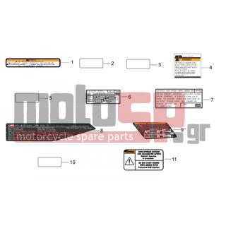 Aprilia - RSV 1000 4V R 2009 - Body Parts - Signs and sticker - 895447 - Αυτοκόλλητο εκπομπών θορύβου