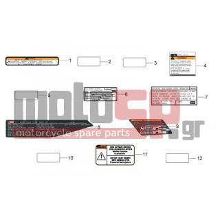 Aprilia - RSV4 1000 APRC FACTORY STD SE 2011 - Body Parts - Signs and sticker - B043525 - Αυτοκόλλητο πίεσης ελαστικών