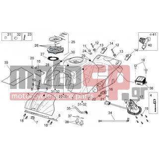 Aprilia - RSV4 APRC R ABS 1000 2013 - Body Parts - petrol tank - B043929 - Τάπα ρεζερβουάρ με κλειδί