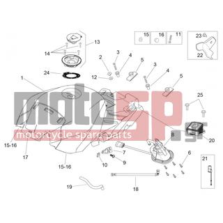 Aprilia - RSV4 RACING FACTORY LE 1000 2016 - Body Parts - petrol tank - B043929 - Τάπα ρεζερβουάρ με κλειδί