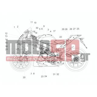 Aprilia - RSV4 RR 1000 2015 - Frame - Tracing - 2H000939 - Αυτοκόλλ. ρεζερβουάρ αριστ. Aprilia Racing