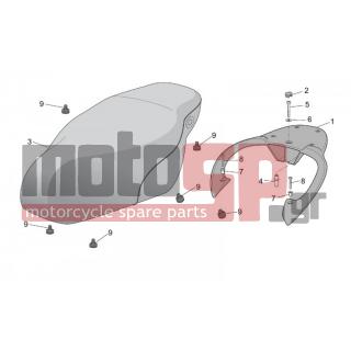 Aprilia - SCARABEO 100 4T E2 2005 - Body Parts - Saddle - grid - AP8150202 - ΒΙΔΑ M6x50