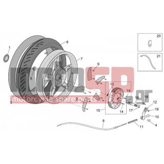 Aprilia - SCARABEO 100 4T E2 2005 - Brakes - Rear wheel - Drum Brakes - AP8213504 - Βίδες με ελατήρια-ζεύγη