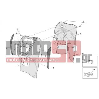 Aprilia - SCARABEO 100 4T E3 2008 - Body Parts - Bodywork FRONT III - AP8150450 - ΡΟΔΕΛΑ D5