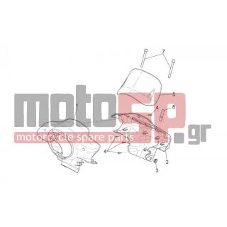 Aprilia - SCARABEO 100 4T E3 2009 - Body Parts - Bodywork FRONT I - AP8268761 - Βάση φανού ασημί