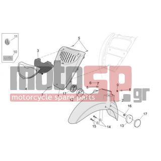 Aprilia - SCARABEO 100 4T E3 2009 - Body Parts - Bodywork FRONT II - AP8249135 - Βάση στήριξης ανακλαστήρα εμπρός αριστερά