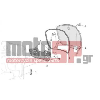 Aprilia - SCARABEO 100 4T E3 2009 - Body Parts - Body Central I - AP8179980 - Τάπα θήκης μικροαντικειμένων κόκκινη