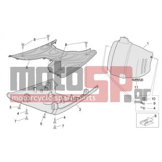 Aprilia - SCARABEO 100 4T E3 2009 - Body Parts - Body Central II - AP8269094 - Καπάκι ελέγχου γκρι