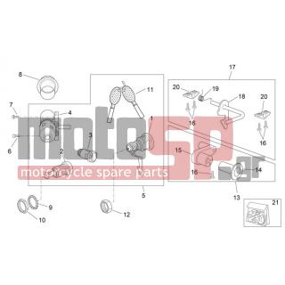 Aprilia - SCARABEO 100 4T E3 2009 - Body Parts - Sticker - Kit LOCKS - AP8152140 - Κουμπωτή βίδα M6x17