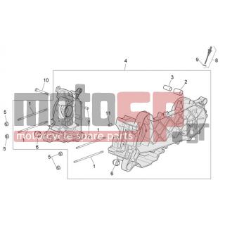 Aprilia - SCARABEO 100 4T E3 2009 - Engine/Transmission - OIL PAN - 478895 - Βίδα ΤΕ με ροδέλα