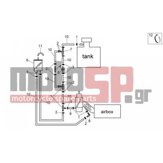 Aprilia - SCARABEO 100 4T E3 2008 - Engine/Transmission - Circuit recovering gasoline fumes - 856063 - Σωλήνας SAE 30 d.12,7x6,35