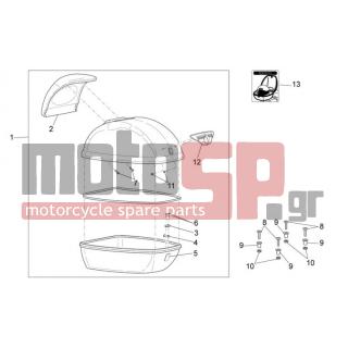 Aprilia - SCARABEO 100 4T E3 2009 - Body Parts - Baggage - 851793 - Μαξιλαράκι πλάτης