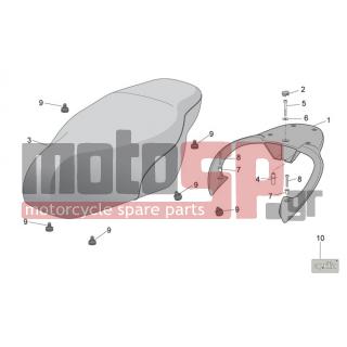 Aprilia - SCARABEO 100 4T E3 2008 - Body Parts - Saddle - grid - AP8150015 - ΡΟΔΕΛΑ 6,6x18x1,6