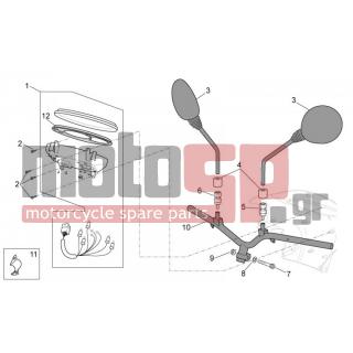 Aprilia - SCARABEO 100 4T E3 2009 - Frame - Steering wheel - dashboard - AP8220462 - ΛΑΣΤΙΧΟ ΚΑΘΡΕΠΤΗ MOJITO/SCAR 50-100