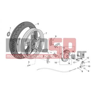Aprilia - SCARABEO 100 4T E3 2009 - Brakes - Rear wheel - Drum Brakes - AP8201546 - ΒΑΛΒΙΔΑ ΕΛΑΣΤ SCAR 500