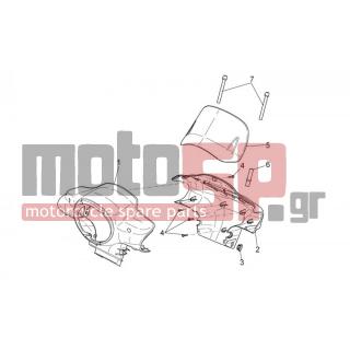 Aprilia - SCARABEO 100 4T E3 2011 - Body Parts - Bodywork FRONT I - 63598100XD4 - Βάση φανού blu