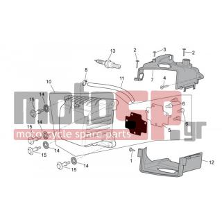 Aprilia - SCARABEO 100 4T E3 2010 - Engine/Transmission - COVER head - 828662 - ΒΙΔΑ M5X22