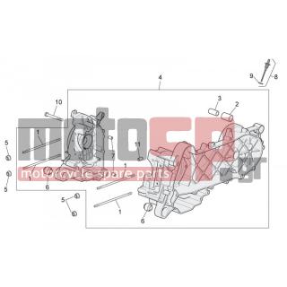 Aprilia - SCARABEO 100 4T E3 2012 - Engine/Transmission - OIL PAN - 486081 - ΣΥΝΕΜΠΛΟΚ ΜΠΡ ΕΤ4-RUN VXR-VES GT-X8-FLY