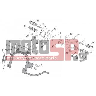 Aprilia - SCARABEO 100 4T E3 2011 - Frame - Sills - stand - 581560 - ΛΑΣΤΙΧΟ ΣΤΑΝ ΚΟΝΤΡΑ BEV/GT 200/Χ8